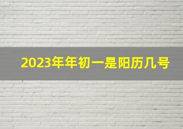 2023年年初一是阳历几号