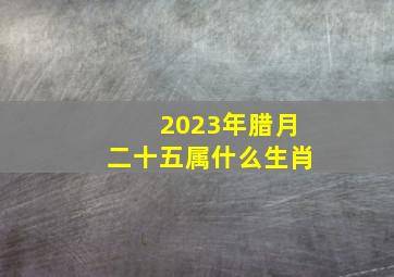 2023年腊月二十五属什么生肖