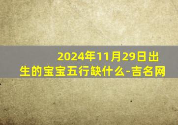 2024年11月29日出生的宝宝五行缺什么-吉名网