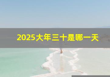 2025大年三十是哪一天