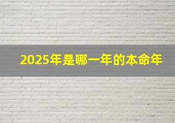 2025年是哪一年的本命年