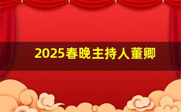 2025春晚主持人董卿