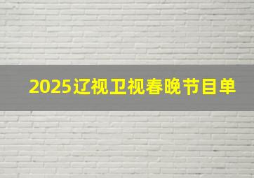 2025辽视卫视春晚节目单