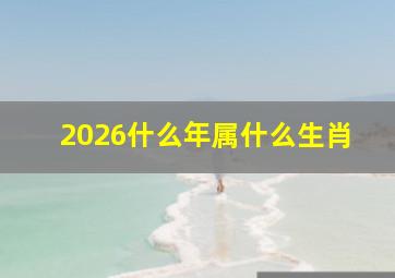 2026什么年属什么生肖