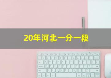 20年河北一分一段