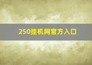 250挂机网官方入口