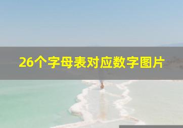 26个字母表对应数字图片