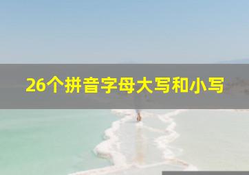 26个拼音字母大写和小写