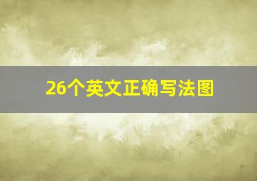 26个英文正确写法图