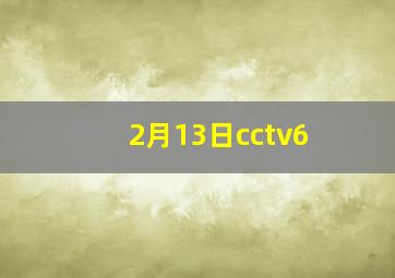 2月13日cctv6