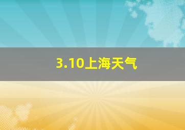 3.10上海天气