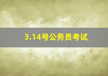 3.14号公务员考试