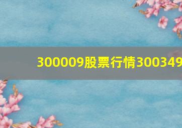 300009股票行情300349