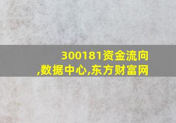 300181资金流向,数据中心,东方财富网