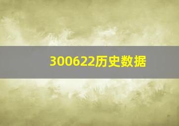 300622历史数据