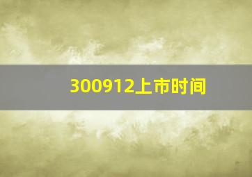 300912上市时间