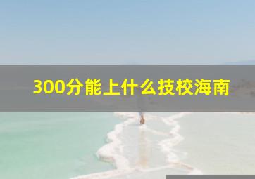 300分能上什么技校海南