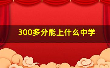 300多分能上什么中学