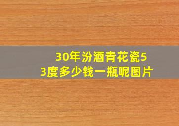 30年汾酒青花瓷53度多少钱一瓶呢图片