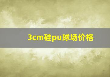 3cm硅pu球场价格