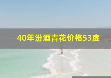 40年汾酒青花价格53度