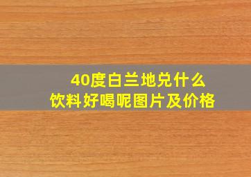 40度白兰地兑什么饮料好喝呢图片及价格