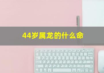 44岁属龙的什么命