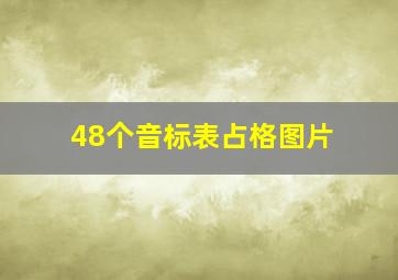 48个音标表占格图片