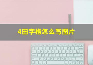 4田字格怎么写图片