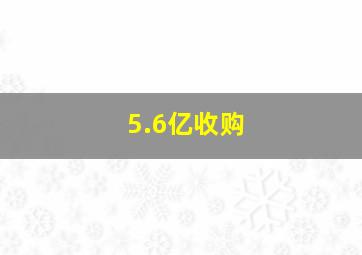 5.6亿收购