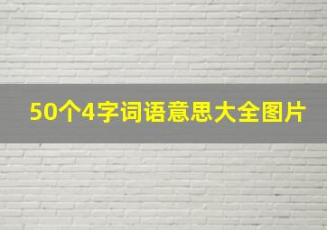 50个4字词语意思大全图片