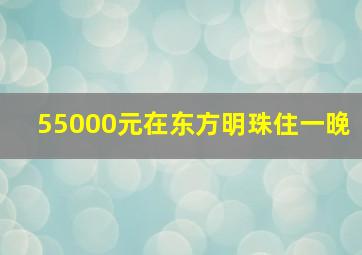 55000元在东方明珠住一晚