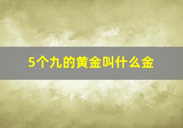 5个九的黄金叫什么金