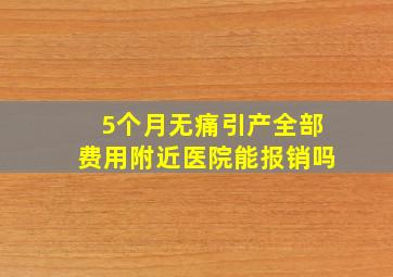 5个月无痛引产全部费用附近医院能报销吗