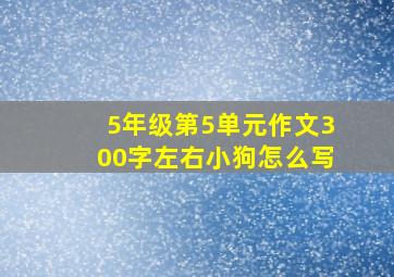 5年级第5单元作文300字左右小狗怎么写