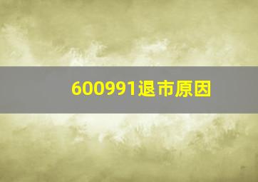 600991退市原因