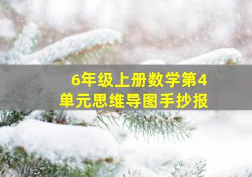 6年级上册数学第4单元思维导图手抄报