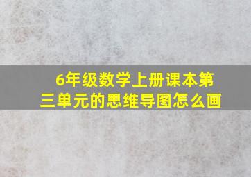 6年级数学上册课本第三单元的思维导图怎么画