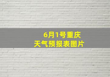 6月1号重庆天气预报表图片