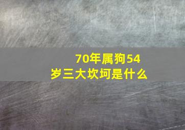 70年属狗54岁三大坎坷是什么