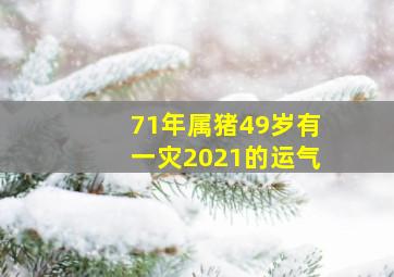 71年属猪49岁有一灾2021的运气