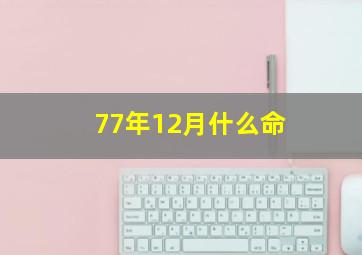 77年12月什么命