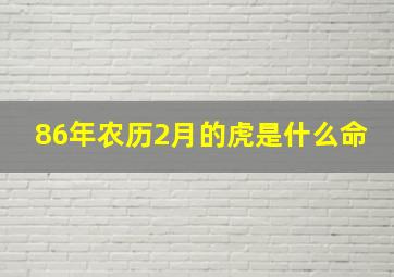 86年农历2月的虎是什么命