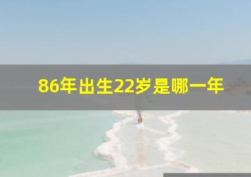 86年出生22岁是哪一年