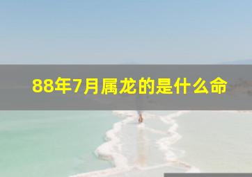 88年7月属龙的是什么命