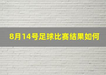 8月14号足球比赛结果如何