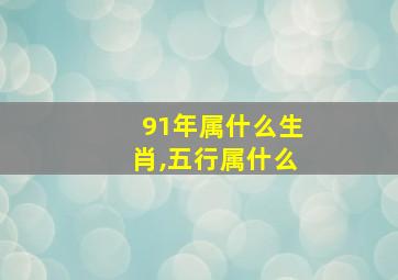 91年属什么生肖,五行属什么