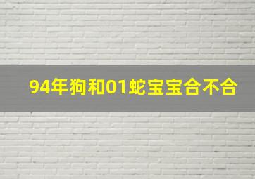 94年狗和01蛇宝宝合不合