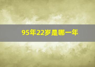 95年22岁是哪一年