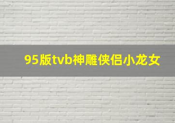 95版tvb神雕侠侣小龙女